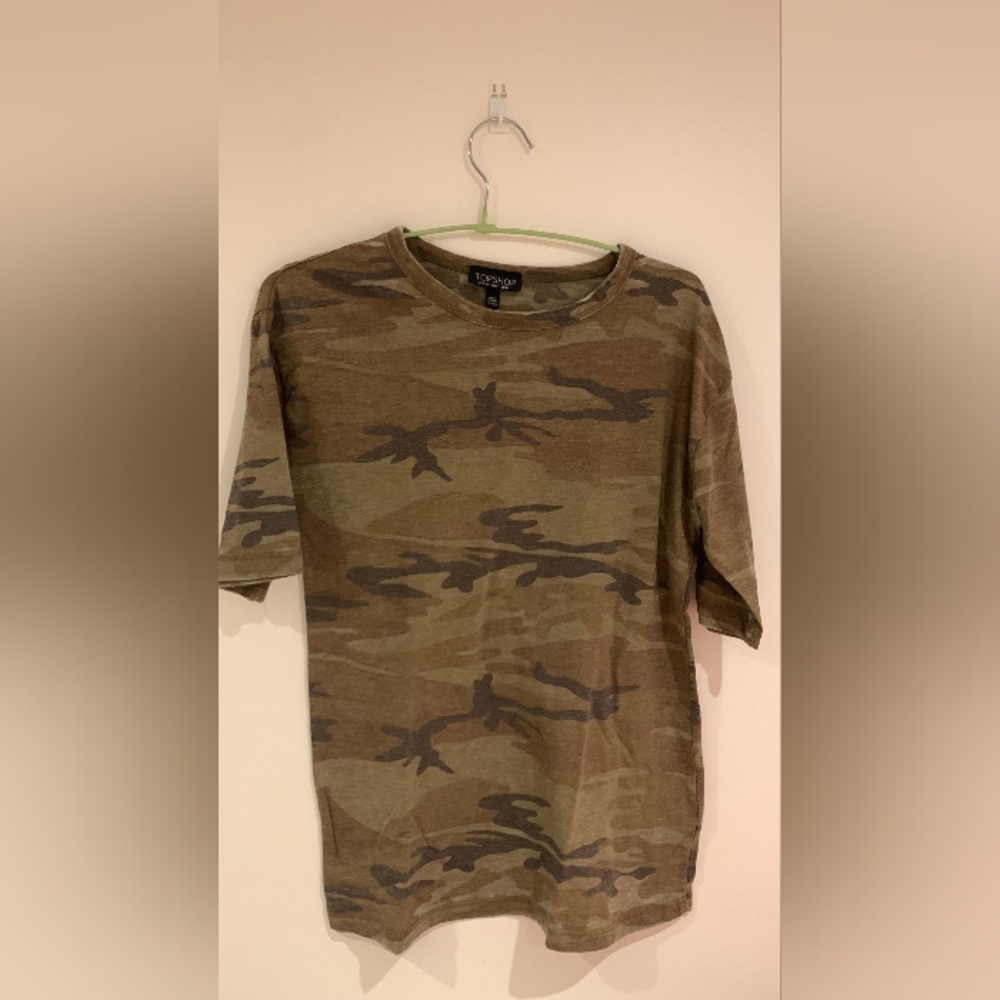 Topshop Camo Blouse